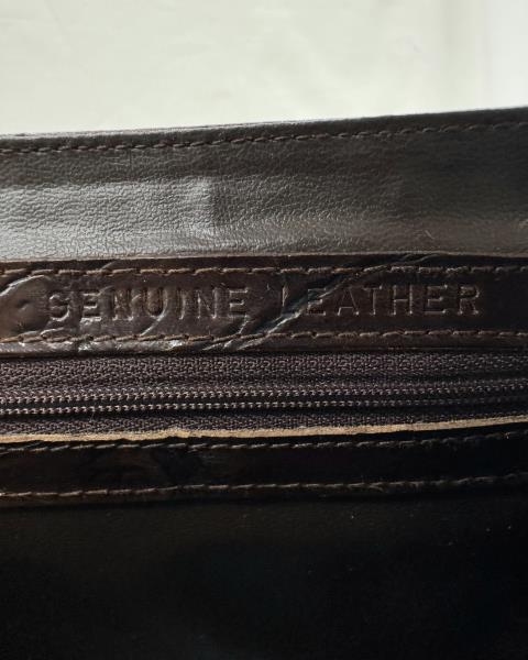 BORSA PELLE MARRONE TRACOLLA FERMAGLIO DORATO