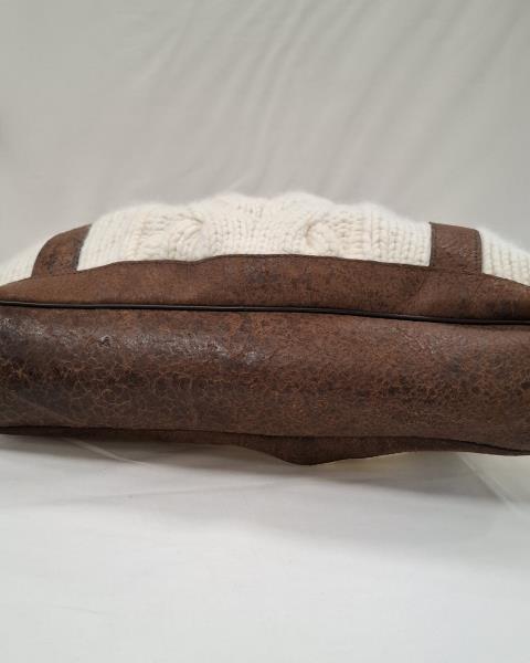 BORSA WOOLRICH LANA BEIGE E CUOIO