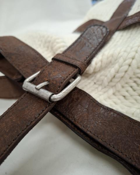 BORSA WOOLRICH LANA BEIGE E CUOIO