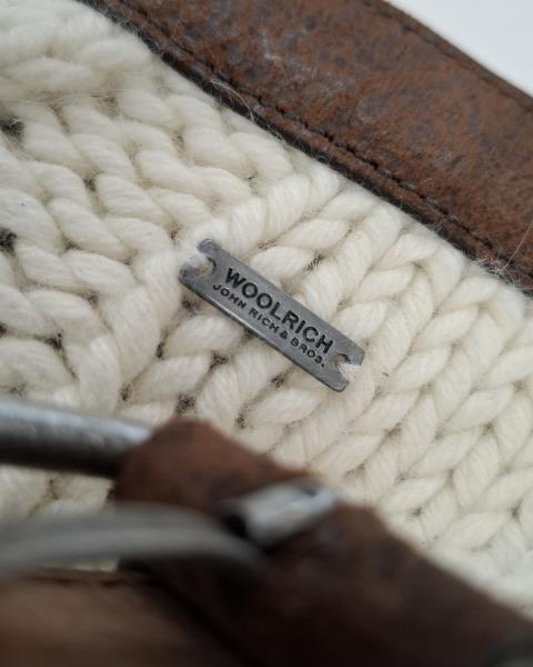 BORSA WOOLRICH LANA BEIGE E CUOIO