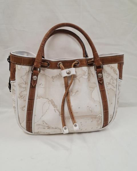 BORSETTA A MANO PRIMA CLASSE BEIGE MARRONE