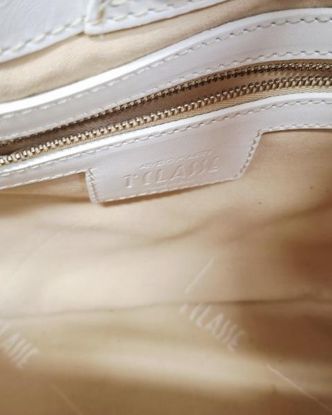 BORSETTA A MANO PRIMA CLASSE BEIGE MARRONE