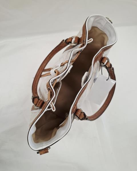 BORSETTA A MANO PRIMA CLASSE BEIGE MARRONE
