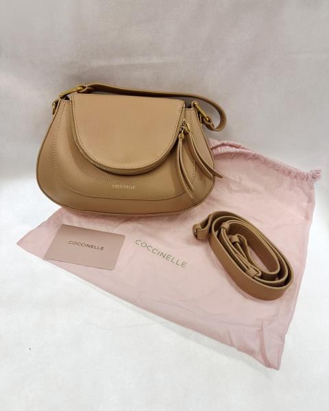 BORSETTA BEIGE COCCINELLE CON TRACOLLA