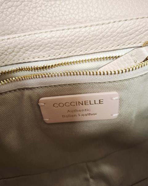 BORSETTA COCCINELLE BEIGE CON TRACOLLA