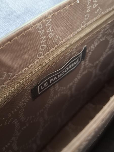 BORSETTA LE PANDORINE RIGIDA AZZURRA FIORI