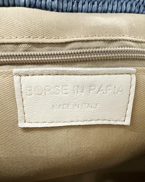 BORSETTA RAFIA AZZURRA ITALY