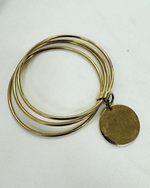 BRACCIALE DORATO D&G 4 GIRI CON CIONDOLO