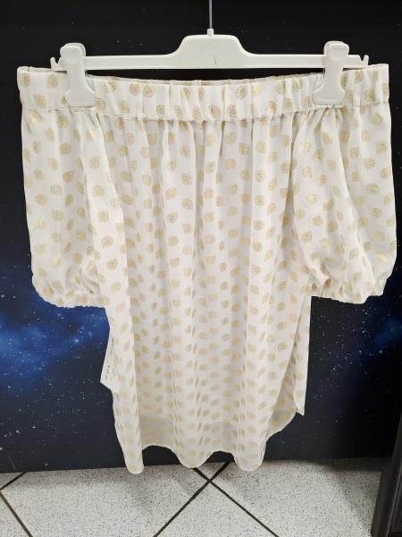 CAMICETTA MICHAEL KORS BIANCA CERCHIETTI DORATI TG S