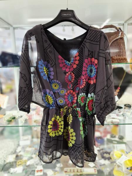 CAMICIA DESIGUAL GRIGIA TG S