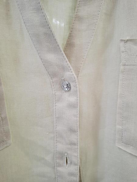 CAMICIA FIORELLA RUBINO BEIGE 100% LINO TG 48