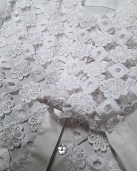 CAMICIA NARA CAMICIE BIANCA PIZZO TG III