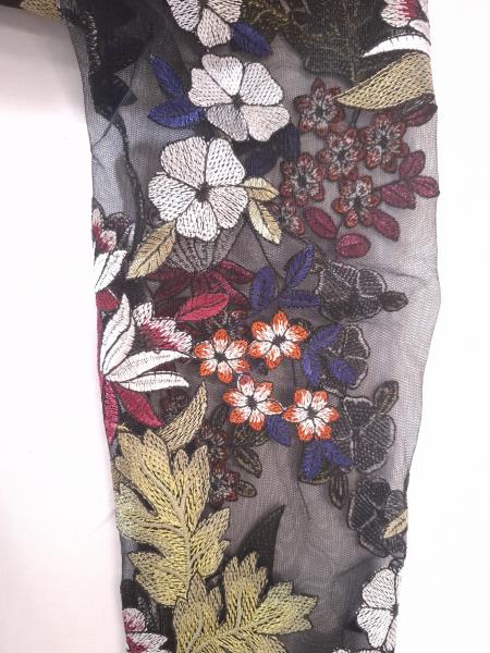 CAMICIA NARA CAMICIE NERA PIZZO FIORI MANICHE VELATE TG I