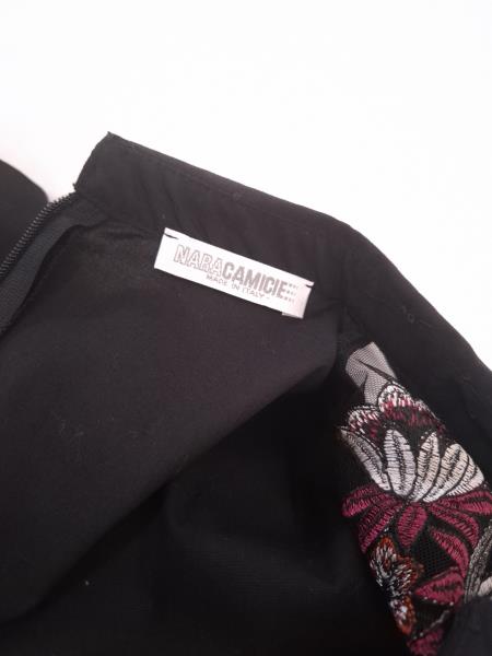 CAMICIA NARA CAMICIE NERA PIZZO FIORI MANICHE VELATE TG I