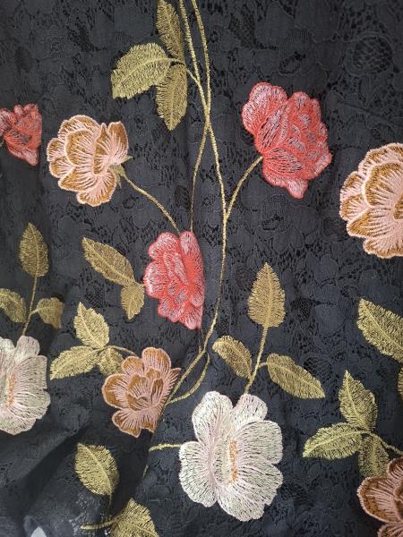 CAMICIA NARA CAMICIE NERA PIZZO FIORI TG L