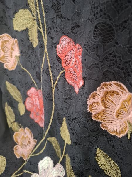 CAMICIA NARA CAMICIE NERA PIZZO FIORI TG L