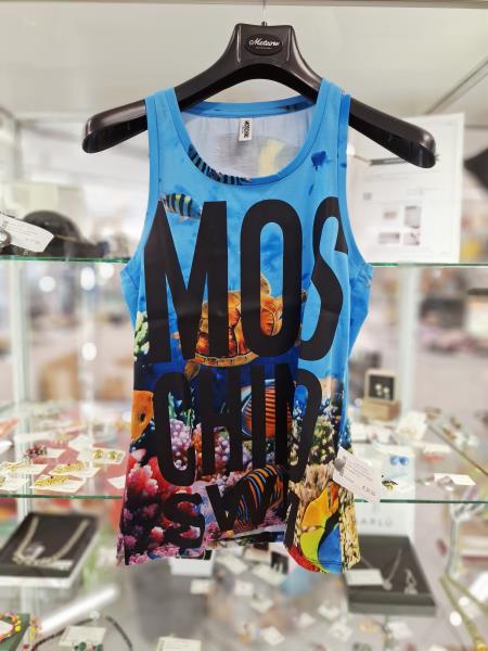 CANOTTA MOSCHINO SWIM BLU MARE TG S