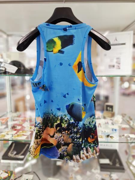 CANOTTA MOSCHINO SWIM BLU MARE TG S