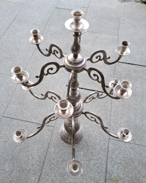 CANDELABRO 13 FIAMME BROGGI METALLO ARGENTATO