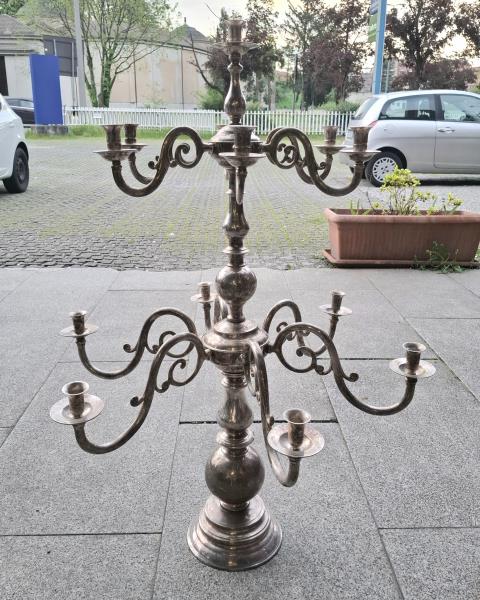 CANDELABRO 13 FIAMME BROGGI METALLO ARGENTATO