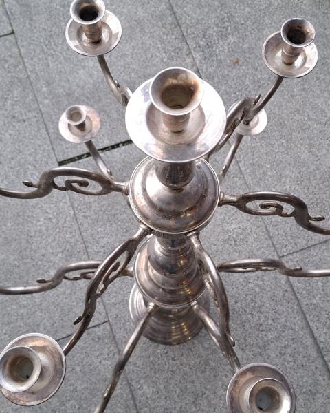 CANDELABRO 13 FIAMME BROGGI METALLO ARGENTATO