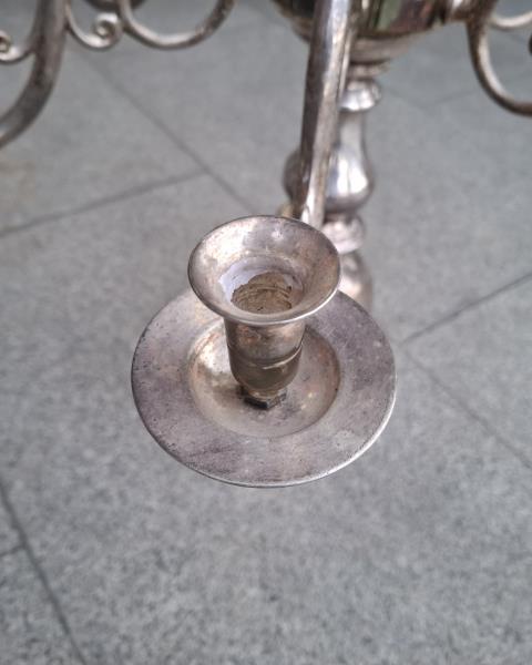 CANDELABRO 13 FIAMME BROGGI METALLO ARGENTATO