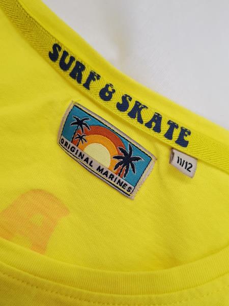 CANOTTA+PANTALONCINO ORIGINAL MARINES GIALLI TG 11/12 ANNI