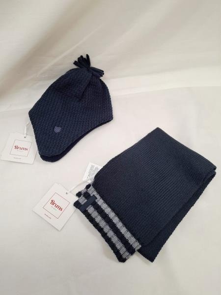 CAPPELLINO + SCIARPA BRUMS BLU