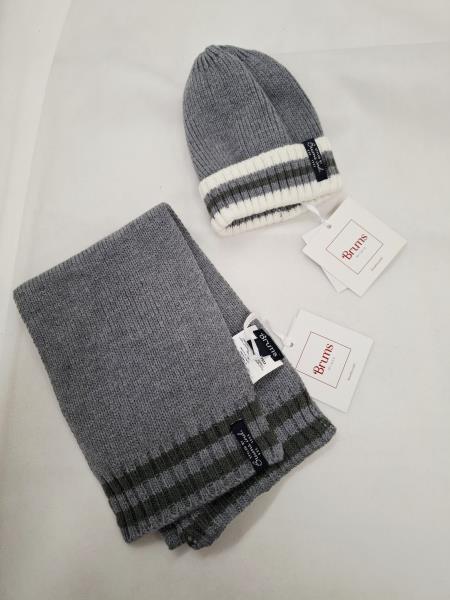 CAPPELLINO + SCIARPA BRUMS GRIGIO VERDE