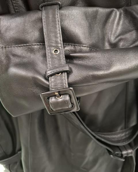 CAPPOTTO CONBIPEL PELLE NERO TG 44 COLLO PELO