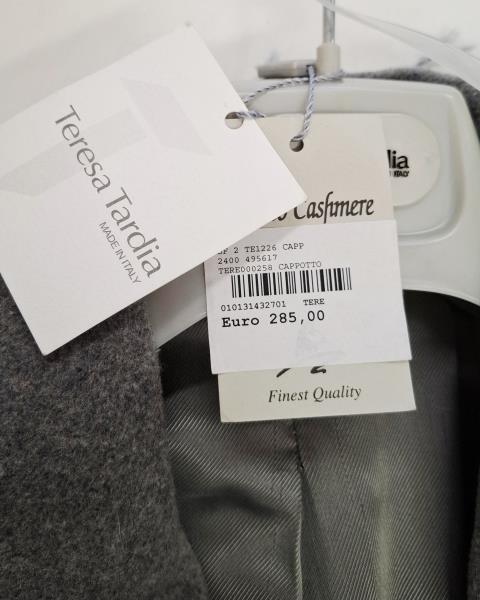 CAPPOTTO LANA E CASHMERE GRIGIO TG 50