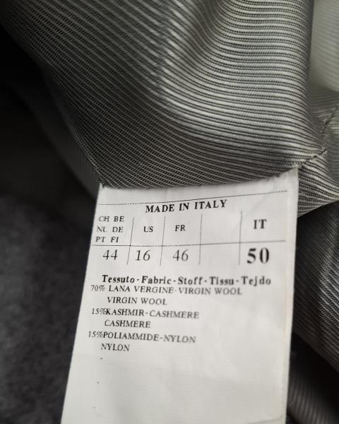 CAPPOTTO LANA E CASHMERE GRIGIO TG 50