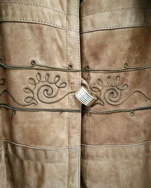 CAPPOTTO PELLE SCAMOSCIATA MARRONE INTERNO CASTORINO TG M