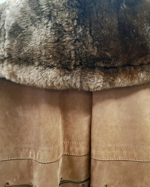 CAPPOTTO PELLE SCAMOSCIATA MARRONE INTERNO CASTORINO TG M