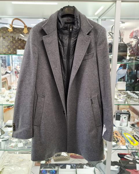 CAPPOTTO UOMO CAPANI GRIGIO IMBOTTITURA INTERNA TG 50