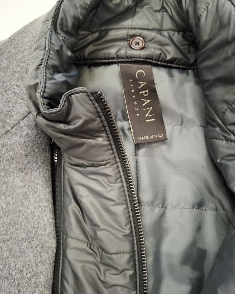 CAPPOTTO UOMO CAPANI GRIGIO IMBOTTITURA INTERNA TG 50