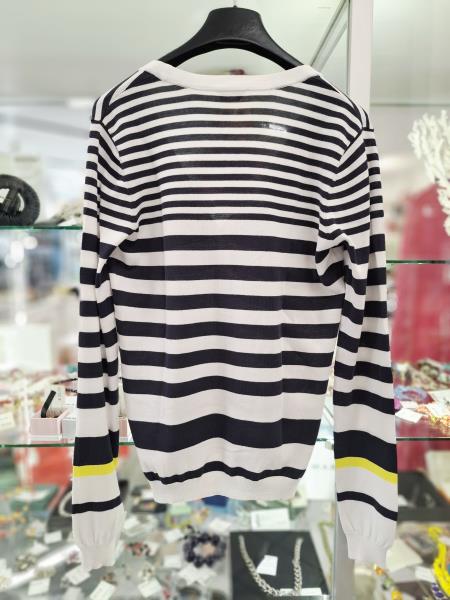 CARDIGAN ARMANI JEANS RIGHE BIANCO BLU TG S/M