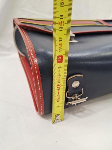 CARTELLA SCUOLA VINTAGE BLU ROSSA GIALLA