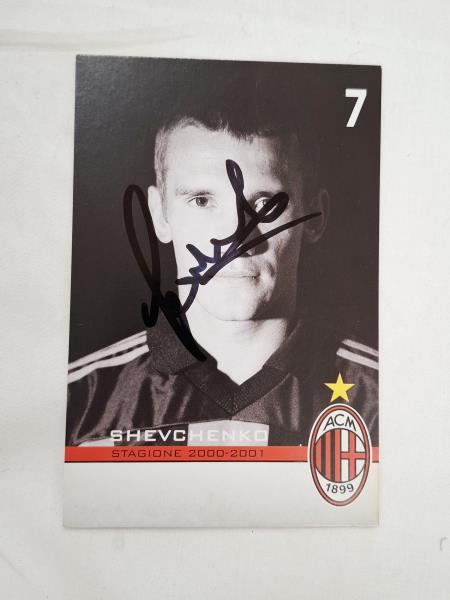 CARTOLINA AUTOGRAFATA SHEVCHENKO