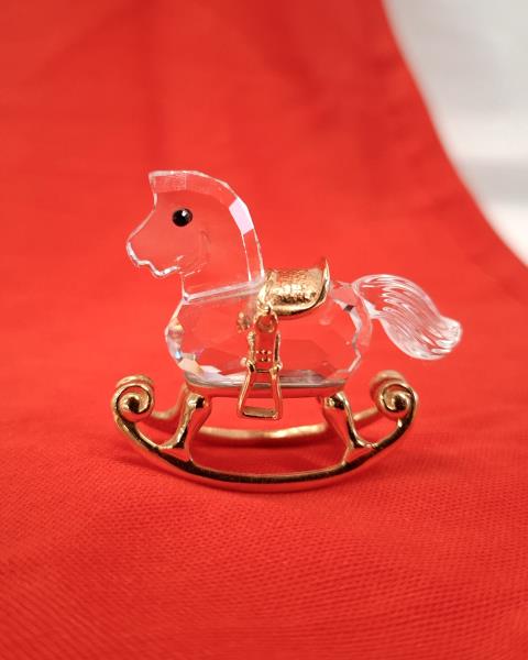 CAVALLINO DONDOLO DORATO SWAROVSKI