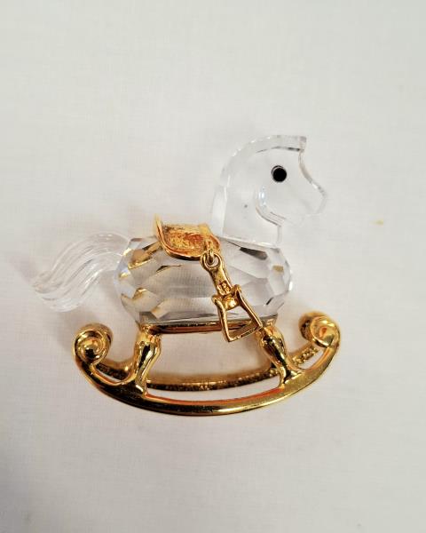 CAVALLINO DONDOLO DORATO SWAROVSKI