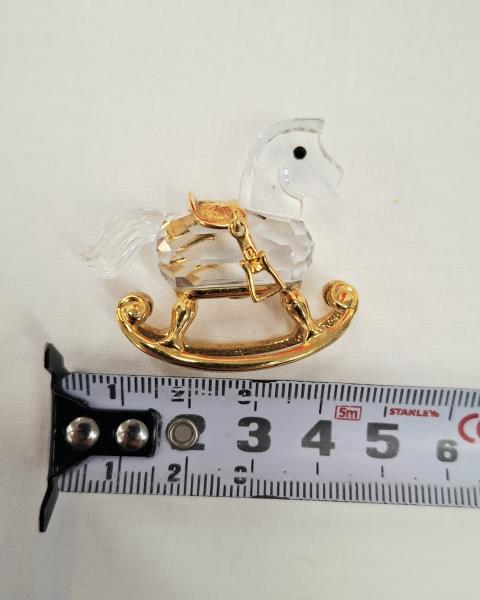 CAVALLINO DONDOLO DORATO SWAROVSKI