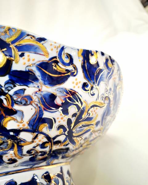 CENROTAVOLA ORIENTALE DECORI BLU DORATI