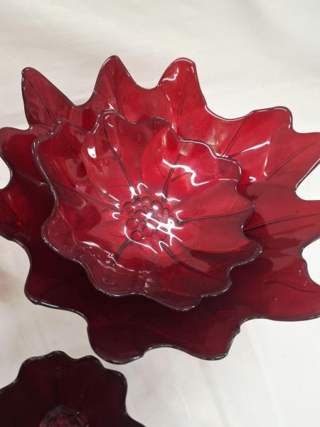CENTROTAVOLA ARDA VETRO ROSSO COMPONIBILE