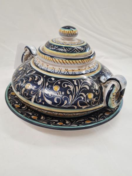 CENTROTAVOLA CERAMICHE CASTELLI DECORO BLU