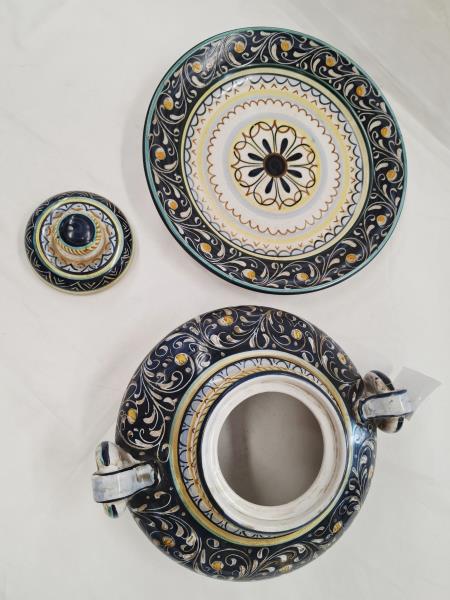 CENTROTAVOLA CERAMICHE CASTELLI DECORO BLU