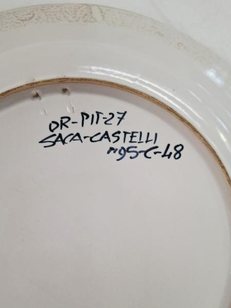 CENTROTAVOLA CERAMICHE CASTELLI DECORO BLU