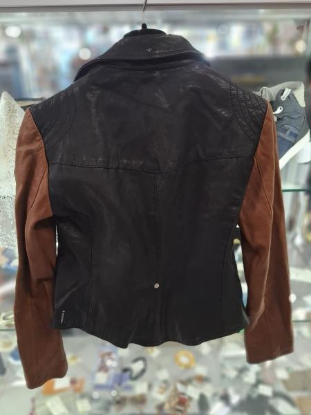 CHIODO ARMANI JEANS PELLE MARRONE NERA TG 40