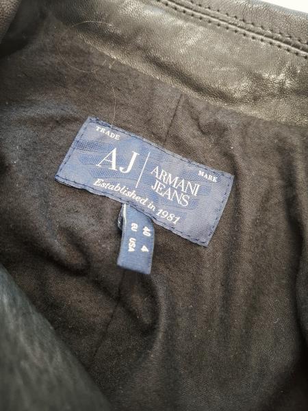 CHIODO ARMANI JEANS PELLE MARRONE NERA TG 40