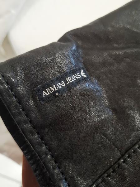 CHIODO ARMANI JEANS PELLE MARRONE NERA TG 40